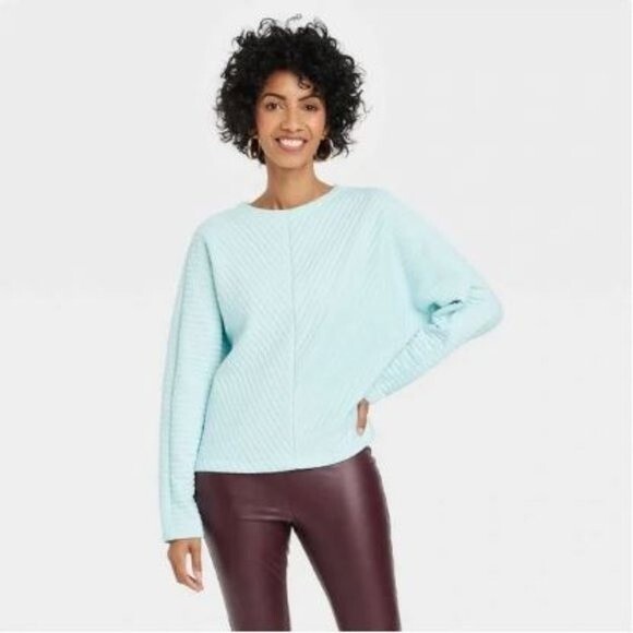 NEW A New Day Light Blue Boat Neck Ottoman Top Size XXL - Picture 1 of 9